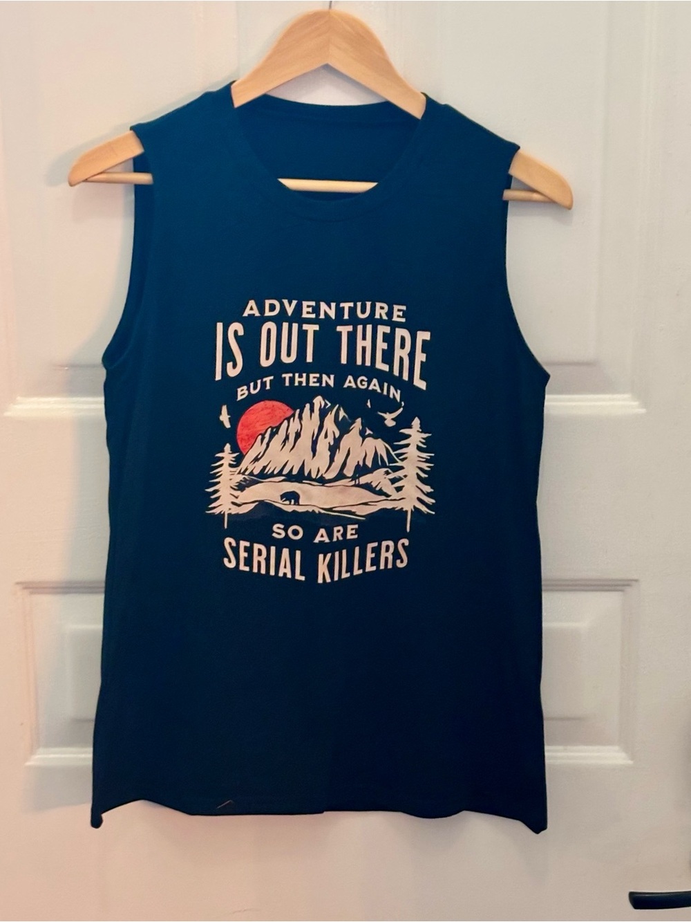 SHEIN Black Graphic Tank with Funny and True Text - Women’s SZ Medium - Picture 2 of 3